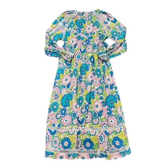 Dodo Bar Or Floral Boho Long Sleeve Maxi Dress - Picture 2 of 10